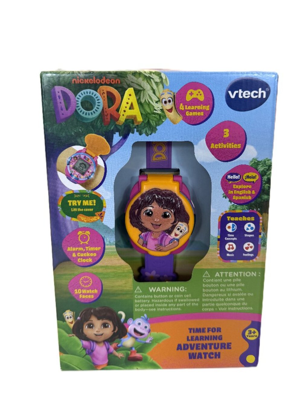 VTech Dora Time for Learning Adventure Watch Kids Educational Toy New